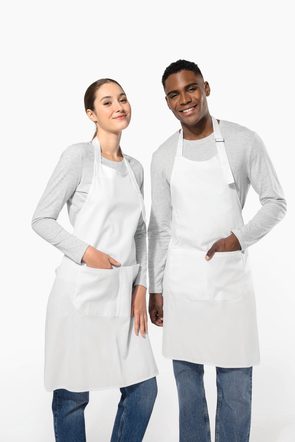 Avental poliéster/algodão lavável a alta temperatura
