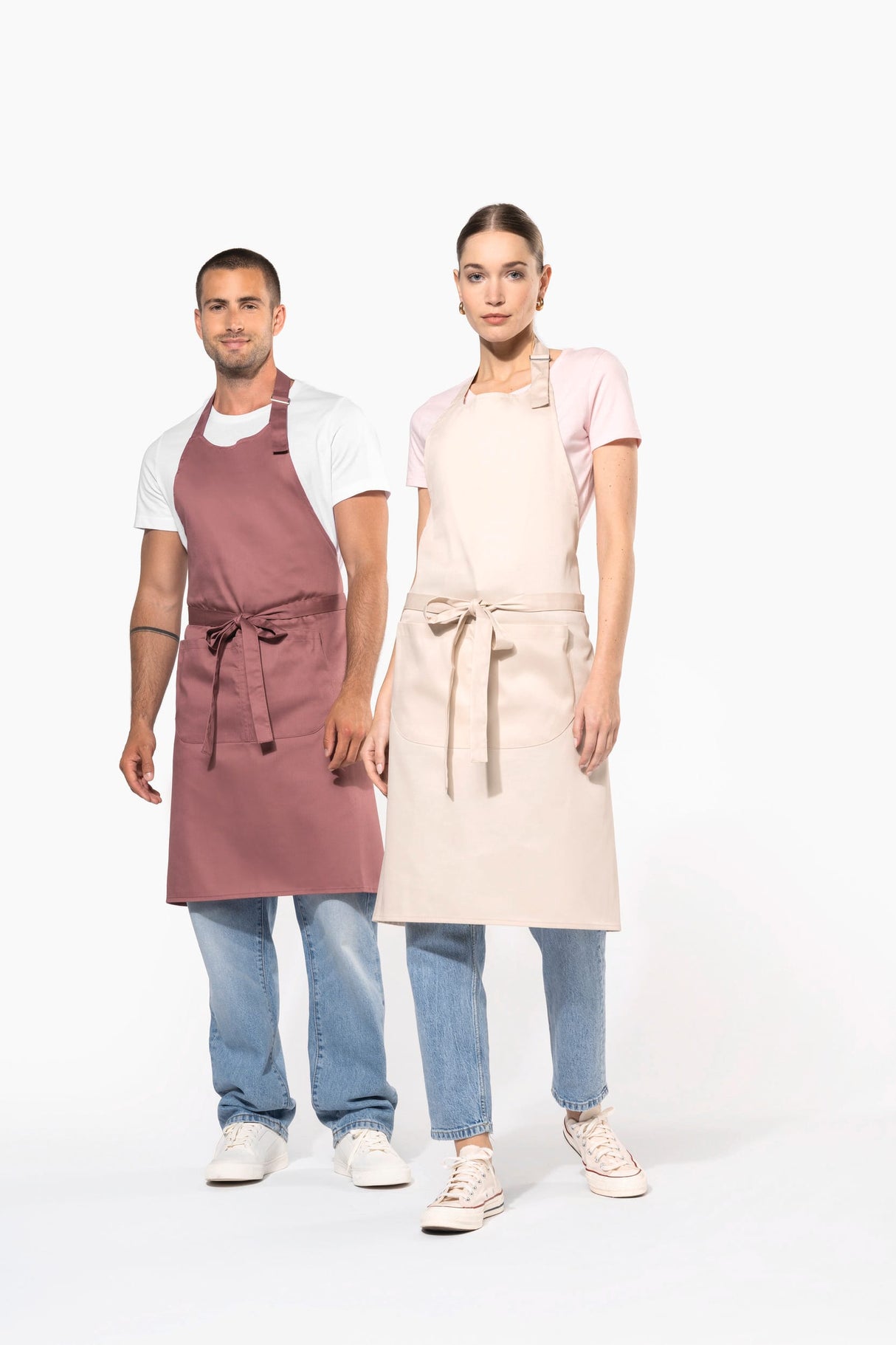 Avental poliéster/algodão com bolso