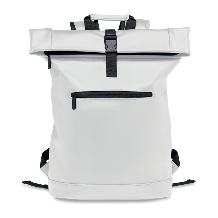 Sac à dos d'ordinateur en PU avec couvercle enroulable