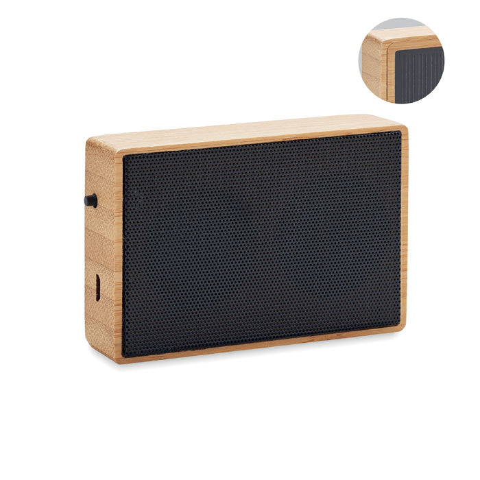 Bamboo solar speaker