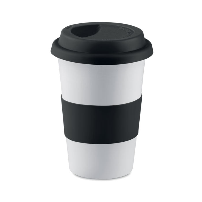 Tasse en céramique et couvercle en silicone