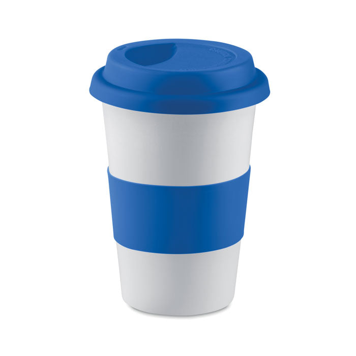 Tasse en céramique et couvercle en silicone