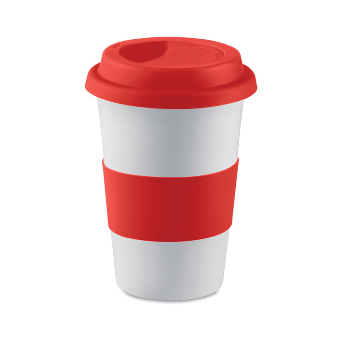 Tasse en céramique et couvercle en silicone