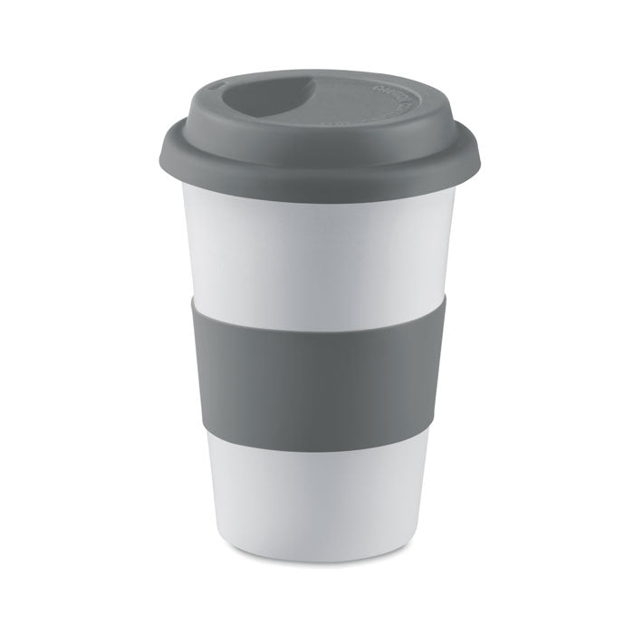 Tasse en céramique et couvercle en silicone