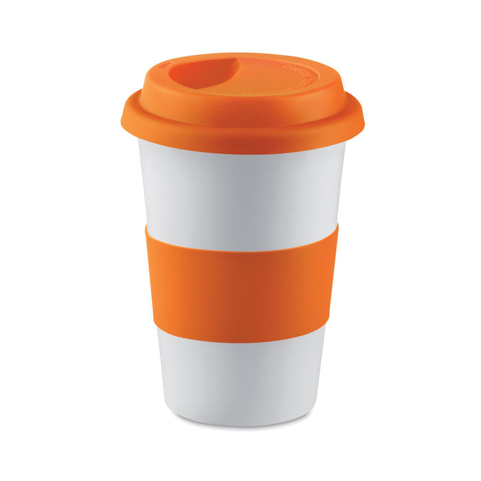 Tasse en céramique et couvercle en silicone