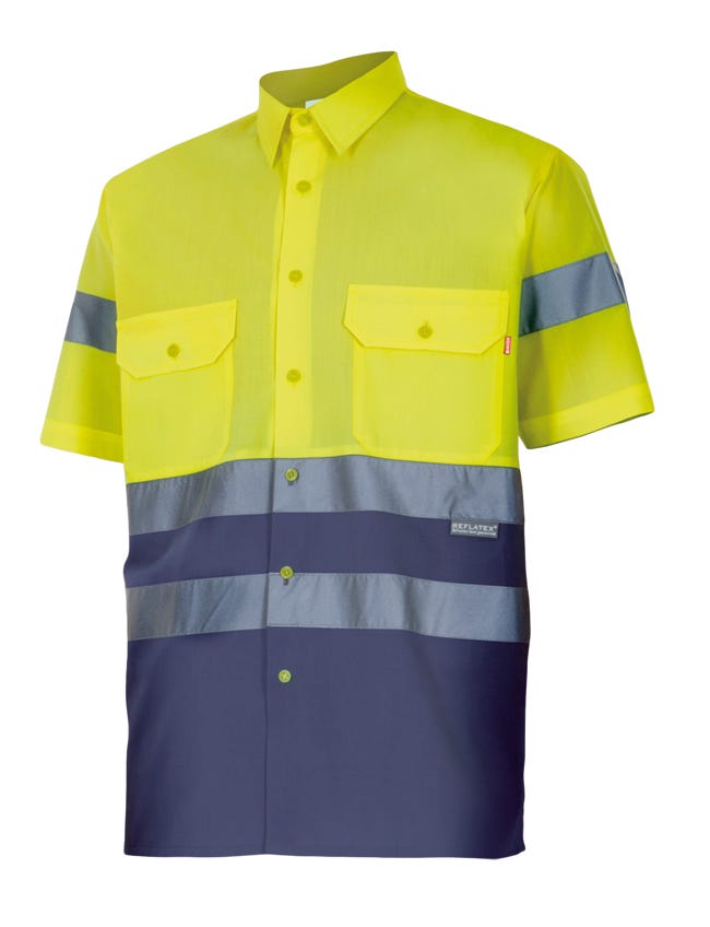 CHEMISE BICOLORE MC AV