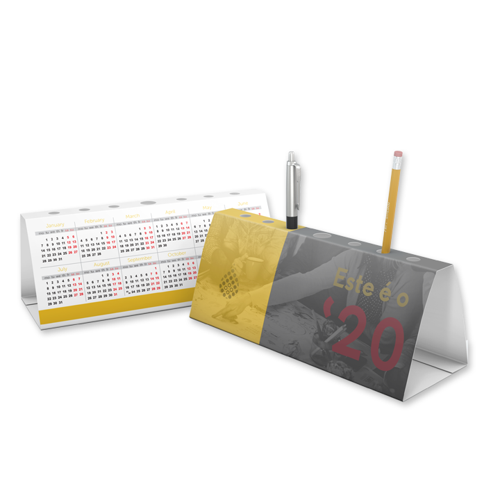 Calendário de Mesa com Suporte