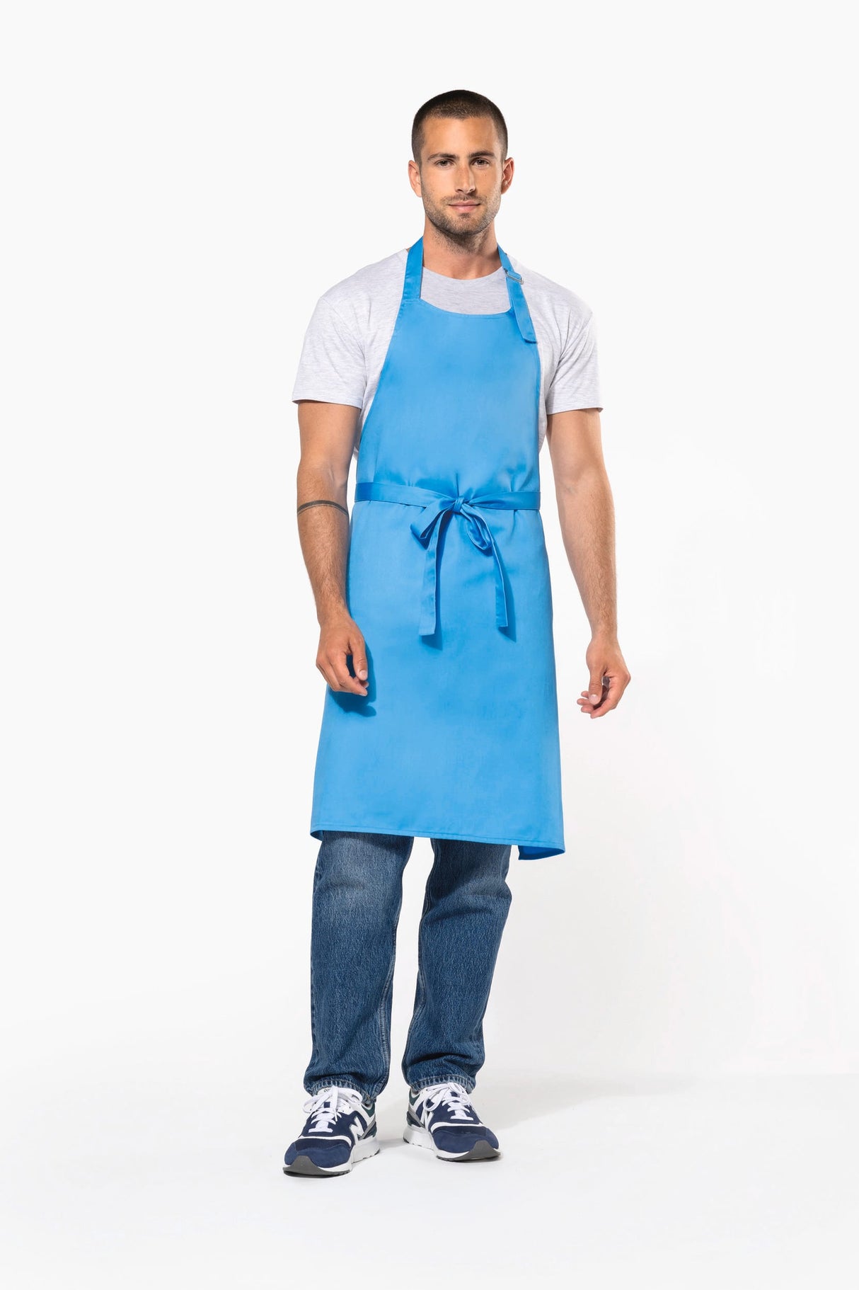 Avental poliéster/algodão sem bolso