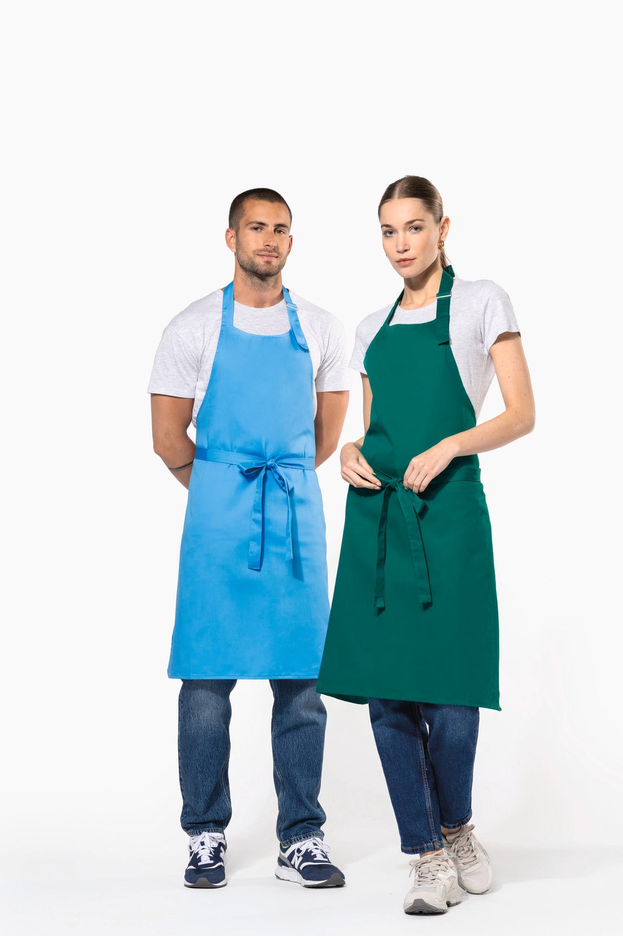 Avental poliéster/algodão sem bolso