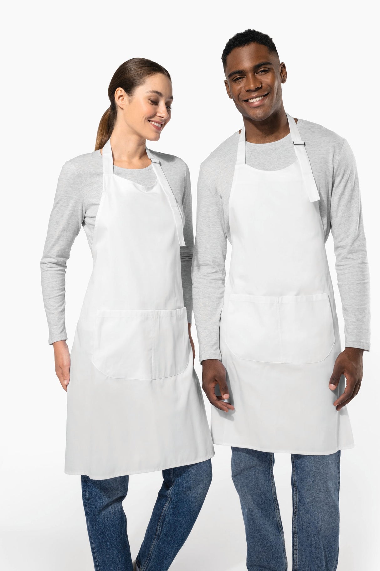Avental poliéster/algodão lavável a alta temperatura