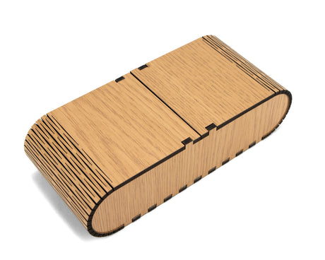 Caixa de madeira MDF revestida a&nbsp;melamina, com abertura superior&nbsp;ideal para armazenamento de&nbsp;material de escrita.