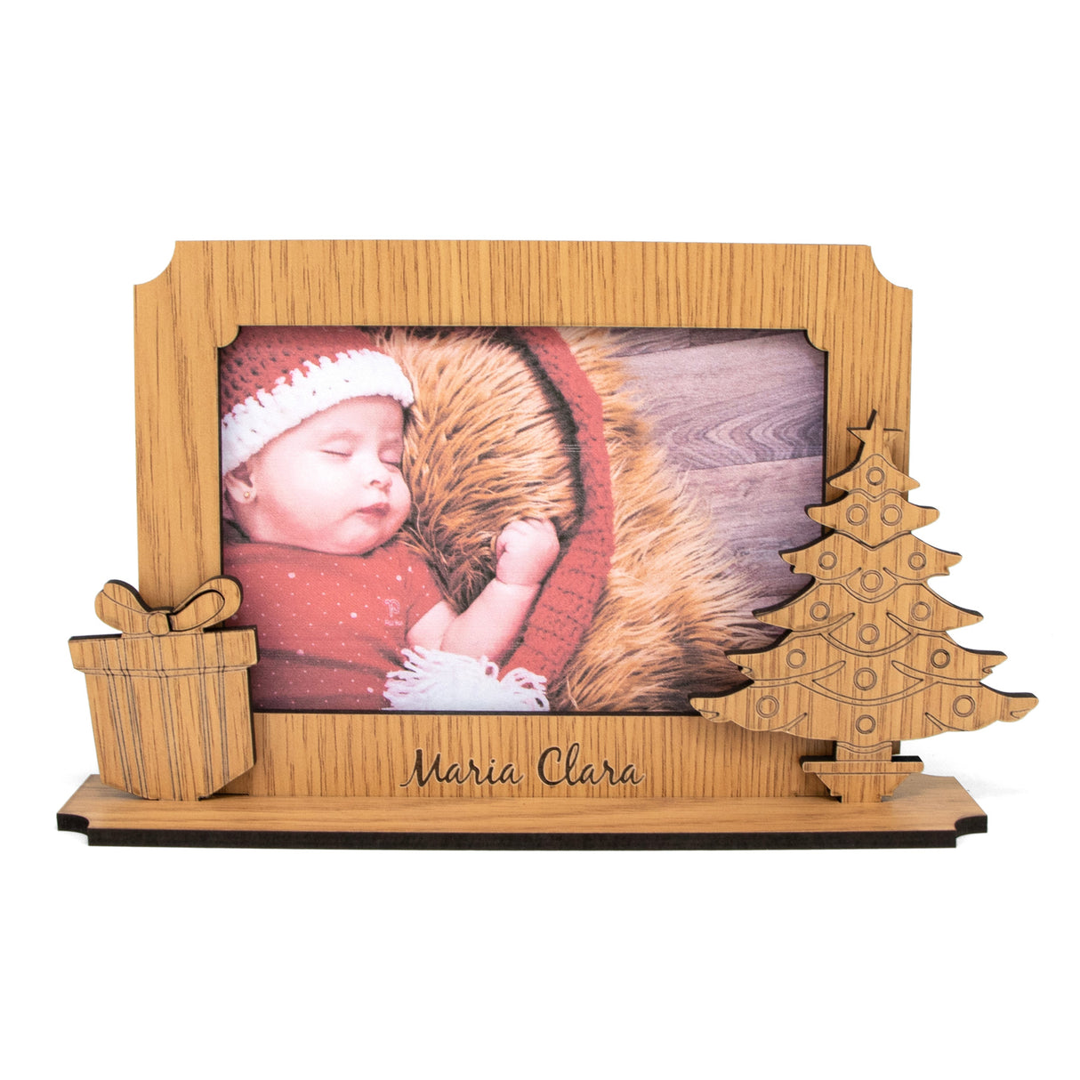 Moldura para fotografias com temas de encaixe e personalizado a gravação a laser.