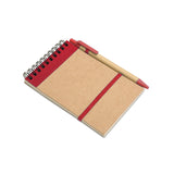 Caneta e bloco notas reciclado