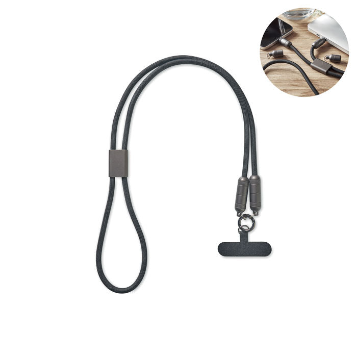 Lanyard com Cabo de Carga para Telemóvel Shaka
