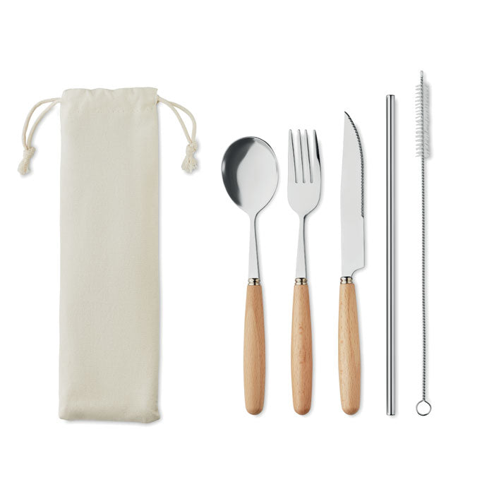 Steel cutlery set