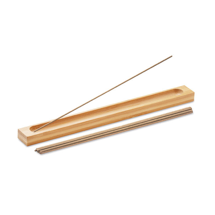 Conjunto de incenso em bambu