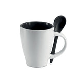 Caneca bicolor c/ colher 250ml