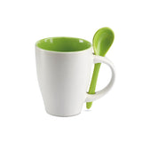 Caneca bicolor c/ colher 250ml