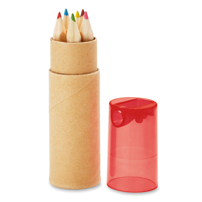 Tubo com 6 lápis de cor