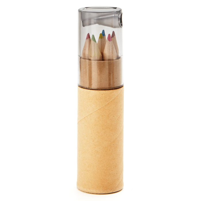 Tubo com 6 lápis de cor