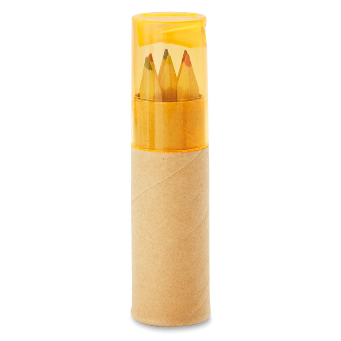 Tubo com 6 lápis de cor