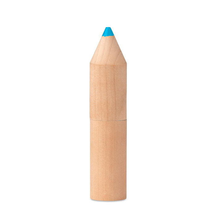 Set of 6 pencils in a wooden box